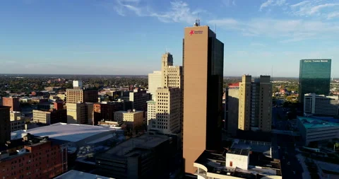 Across the skyline of Toledo Stock Footage 146967744