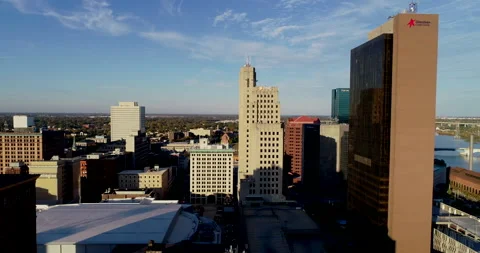 Across the Toledo Skyline Stock Footage 146939817
