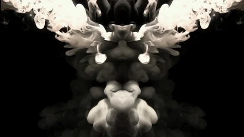 Acryl warp, Liquid Fluids, Black, Abstract, Paint, Glamour Stock-Footage 125487205