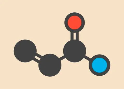 Acrylamide molecule Stock Illustration