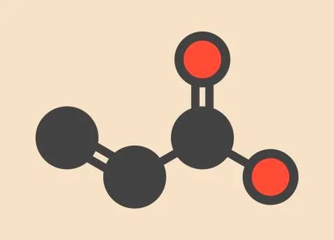 Acrylic acid molecule Stock Illustration