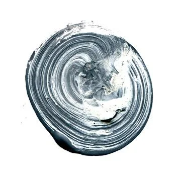 Acrylic circle isolated on white background. Gray, black round watercolor shape Stock Illustration