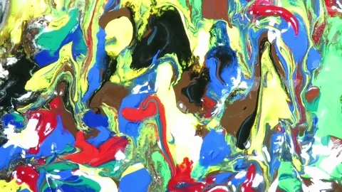 Acrylic colors blending Stock-Footage 77562236