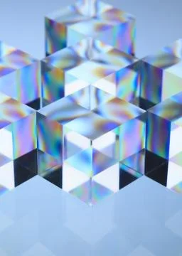Acrylic Cubes Stock Photos
