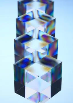 Acrylic Cubes Foto stock