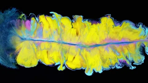 Acrylic Fluid Art. Marble effect background macro texture experimental colors Stock Footage 167219293