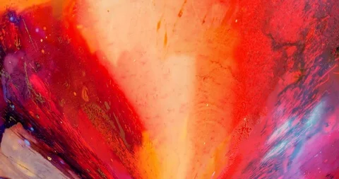 Acrylic Fluid Painting. Looped Background Stock Footage 123772080