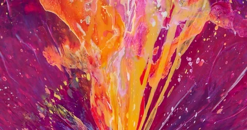 Acrylic Fluid Painting. Looped Background Stock Footage 123772090