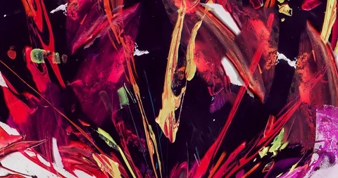 Acrylic Fluid Painting. Looped Background Stock Footage 123772623
