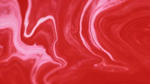 Acrylic mix liquid marble texture red white paint Stock Photos