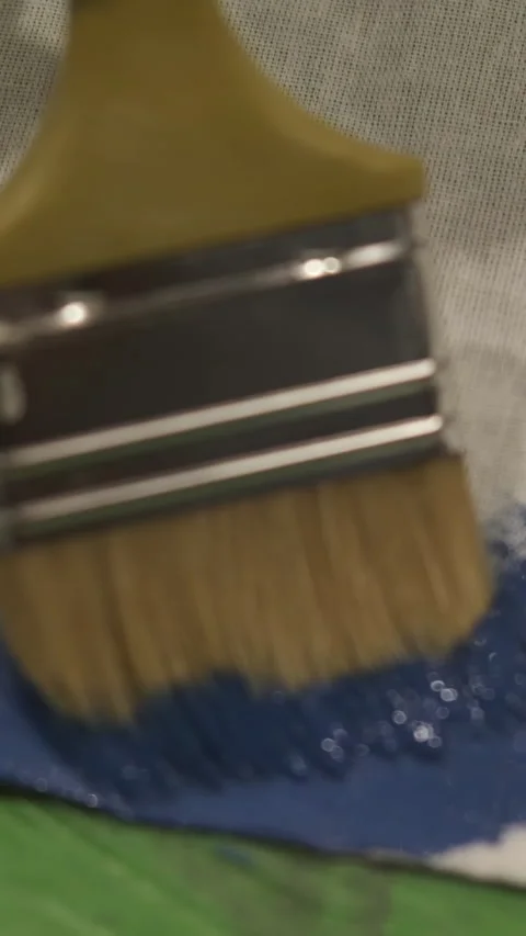 Acrylic Paint Brushes Stock Footage 296602043
