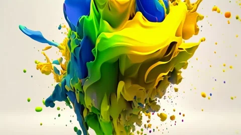 Acrylic Paint Explosion Stock Footage 275424447