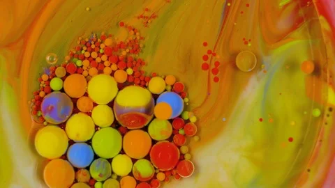 Acrylic paint organically flows in the liquid Video stock 101590386