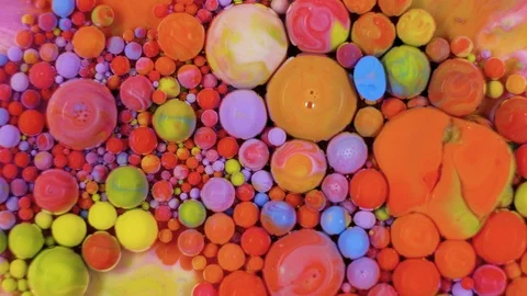 Acrylic paint organically flows in the liquid Stock Footage 101590840