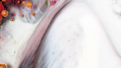 Acrylic paint organically flows in the liquid Video stock 101596672