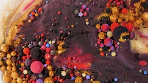 Acrylic paint organically flows in the liquid Stock Footage 101596933