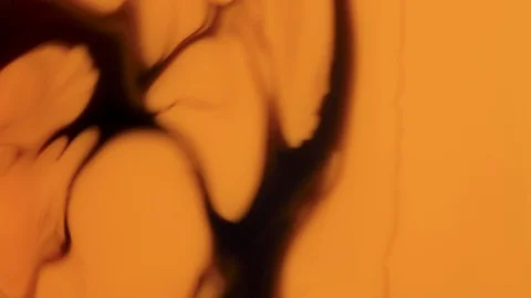 Acrylic paint organically flows in the liquid Stock Footage 101601237