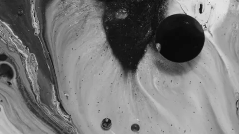 Acrylic paint pouring represent planets of the solar system in outer. Видео 343900091