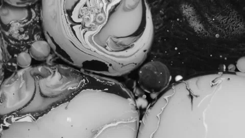 Acrylic paint pouring represent planets of the solar system in outer. Video stock 343900822