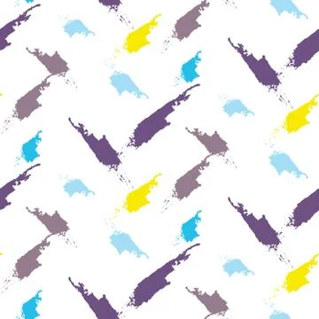 Acrylic paint strokes seamless vector pattern Stock Illustration