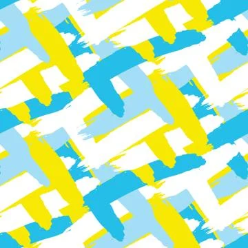Acrylic paint strokes seamless vector pattern Stock Illustration