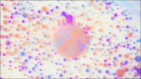 Acrylic paint on white surface blurred top view Stock Footage 98202581