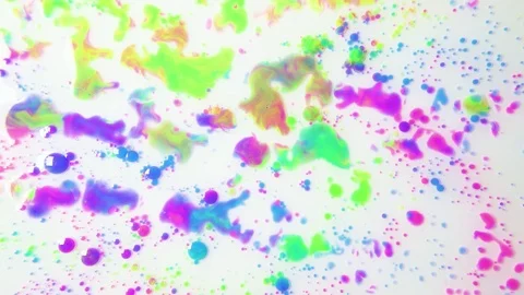 Acrylic paint on white surface top view Stock Footage 98202186