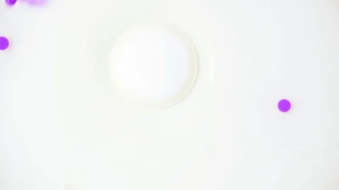 Acrylic paint on white surface top view Stock Footage 98202543