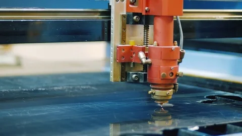 Acrylic Plastic Laser Cutting Machine Stock Footage 79820678