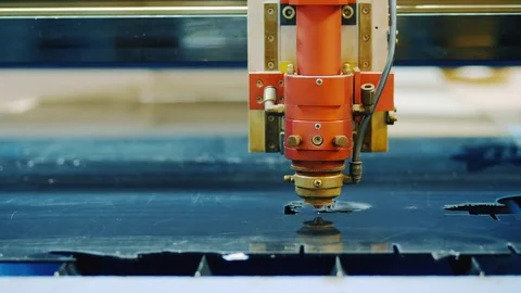Acrylic Plastic Laser Cutting Machine Stock Footage 80019980