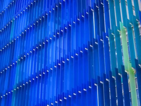 Acrylic plastic sheet interior two tone blue and dark blue Stock Photos