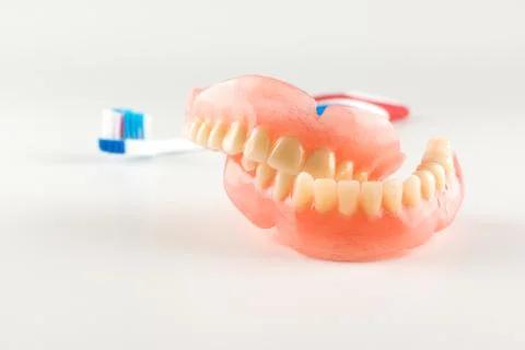 Acrylic removable prosthesis Stock Photos