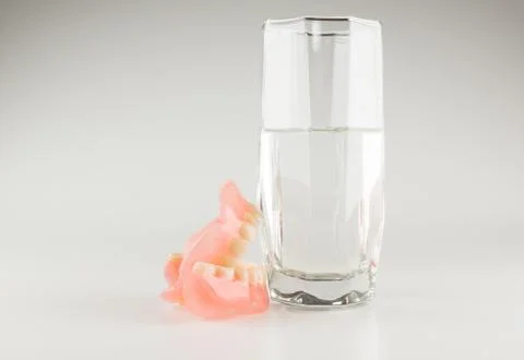 Acrylic removable prosthesis Stock Photos