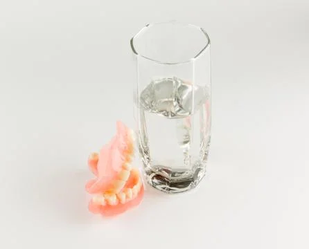 Acrylic removable prosthesis Stock Photos