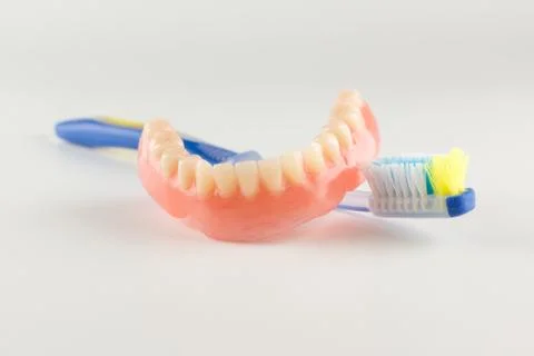 Acrylic removable prosthesis Stock Photos