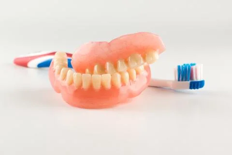 Acrylic removable prosthesis Foto stock