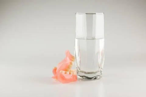Acrylic removable prosthesis Stock Photos
