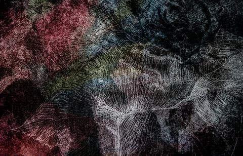 Acrylic Seamless Pattern with Fur Effect. Acrylic Background. Hand Painted Stock Illustration