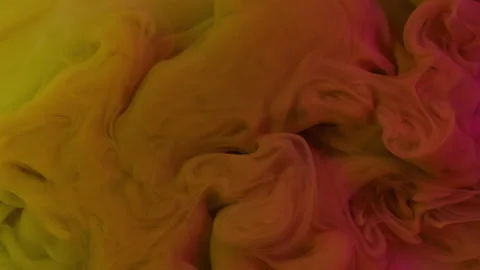 Acrylic smog ink flow neon cloud splash underwater Stock Footage 339770372