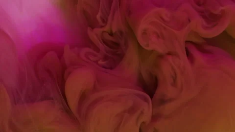 Acrylic smog ink flow neon cloud splash underwater Stock Footage 341823331