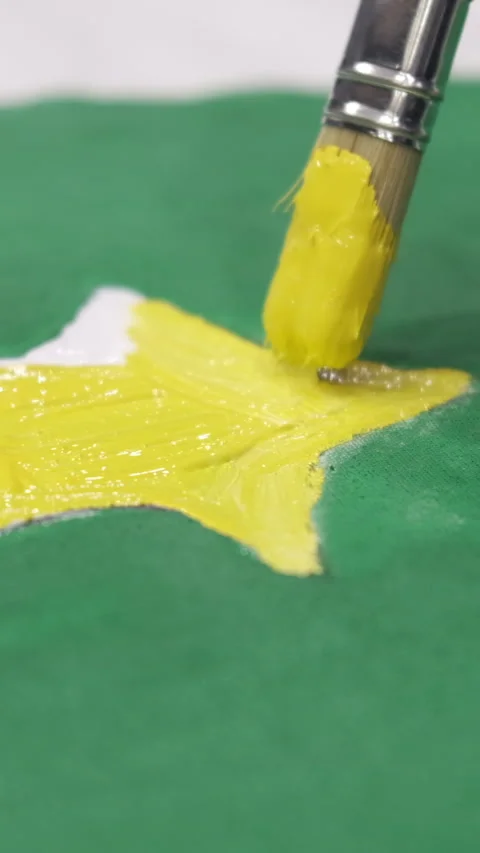 Acrylic Star Painted Stock Footage 296602165