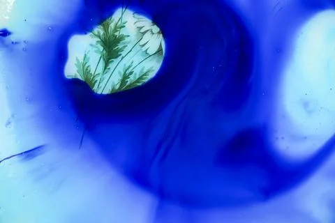 Acrylic texture with blue background Stock Photos