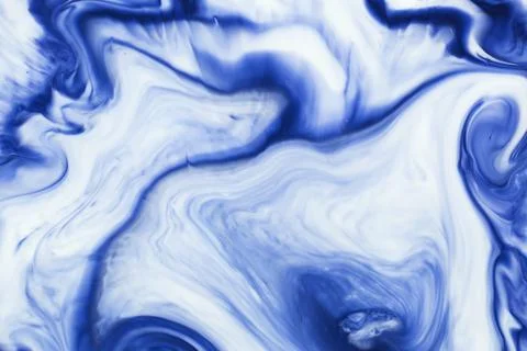 Acrylic texture with blue background Stock Photos