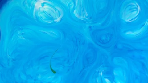 Acrylic texture with blue marbling background Stock-Footage 128399000