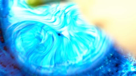 Acrylic texture with blue marbling background Vídeo Stock 129072300