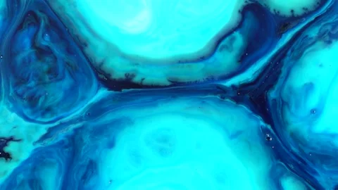 Acrylic texture with blue marbling background Vídeos de archivo 145775063