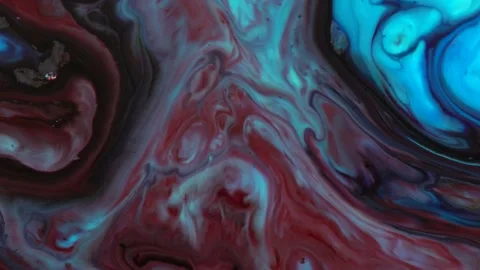 Acrylic texture with blue, red  marbling background Stock-Footage 145776647