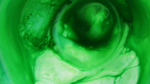 Acrylic texture with green marbling background Video stock 85902612