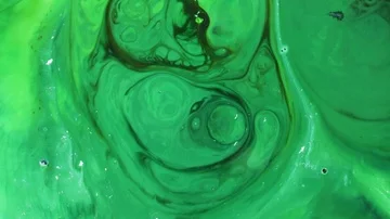 Acrylic texture with green marbling background Stock Footage 85951829
