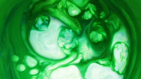 Acrylic texture with green marbling background Video stock 85958163